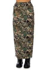SURVIVAL MODE CAMO MAXI SKIRT