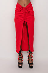 TAKE IT TO THE LIMIT RIBBED MIDI SKIRT