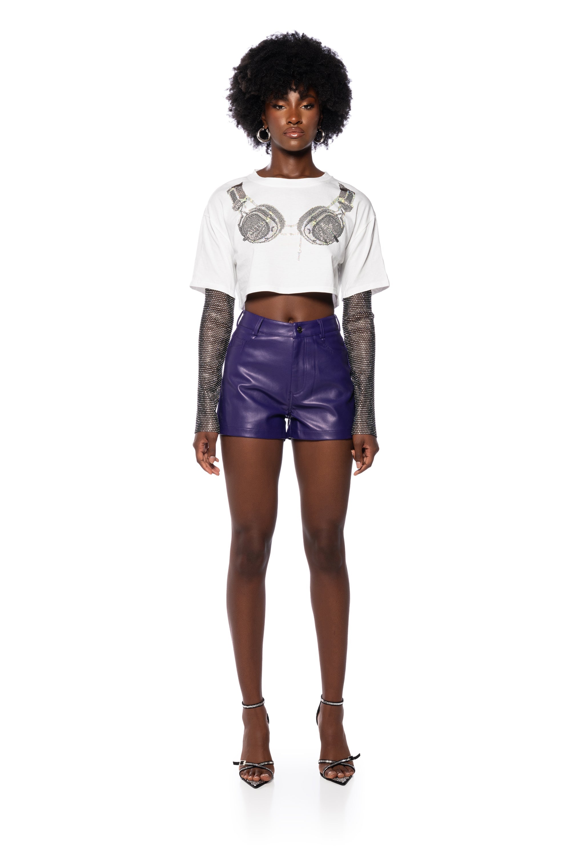 TE QUIERO FAUX LEATHER SHORT