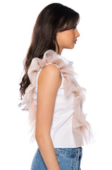WINGIN IT RUFFLE BUTTON DOWN